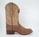 Los Altos Men's Nobuck Taupe Wide Square Toe Boot