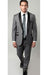Tazio Brand 1 Button Men's Kids Sizes Two Toned Trimmed Grey/Black Slim Fitted Suit Perfect for toddler Suit wedding attire outfits Fashion Tuxedo For Men