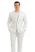 Mens Two Piece Linen Suit Relaxed Hybrid Fit No Collar