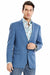 Saco vaquero - Western Sport Coat - Western Blazer  - Men's Two Button Regular Fit Windowpane Plaid  Teal Sport Coat Blazer