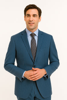 Light Navy Blue Suit - Dark Light Navy Blue Suit - Light Navy Blue Suit