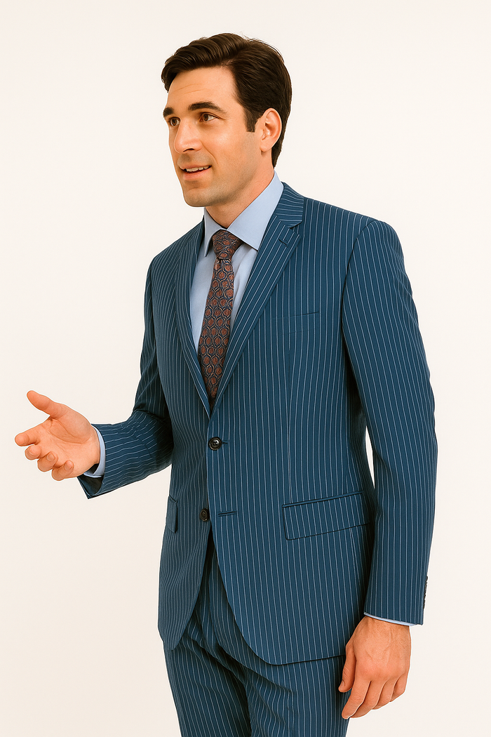 Light Navy Blue Suit - Dark Light Navy Blue Suit - Light Navy Blue Suit