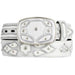 Men's White Original Lizard Teju Skin Fashion Western Belt