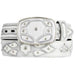 Men's White Original Lizard Teju Skin Fashion Western Belt