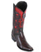 Los Altos Boots Men's Lizard Teju European Toe Cowboy Boots - Black Cherry