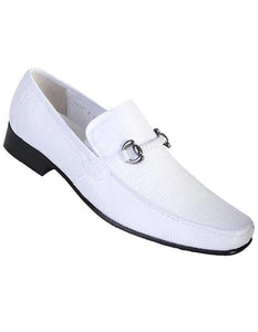 Men's White Genuine Teju Lizard Skin Slip-On By Los Altos Boots