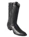 Los Altos Boots Lizard Teju R-Toe Black Cowboy Boots