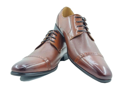 Carrucci Textured Leather Blucher