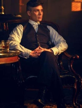 The Peaky Blinders Waistcoat - Vintage Vest + Matching Pant and Shirt Package (Peaky Blinders Custome)