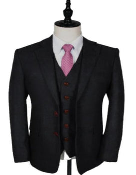 Thomas Shelby Suit - Peaky Blinders Black Wedding Suit