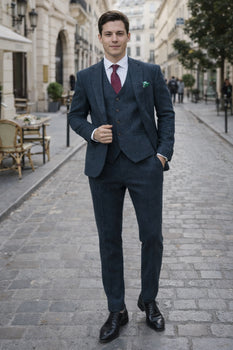 Thomas Shelby Suit - Peaky Blinders Blue Wedding Suits