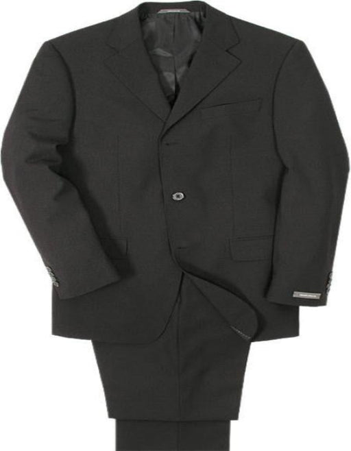 Super 100 Solid Black 3 Buttons Cheap Priced Suits