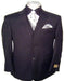 High End 3 Buttons Black & Small Pinstripe Super 140's Business Suits - 100% Percent Wool Fabric Suit - Worsted Wool Business Suit