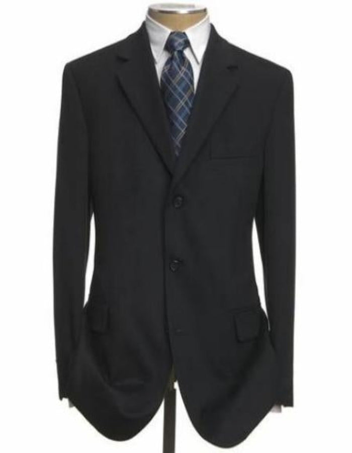 Black Super 100 Available In 2 Or 3 Buttons Style Regular Classic Cut Men's Dress Business Cheap Priced Business Suits Clearance Sale