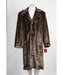Men's 3 Button Long Fur Coat Brown