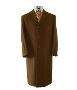 Mens Overcoat Mens Dress Coat Vicuna Light Brown - Dark Camel ~ Light Brown ~ Rust ~ Copper ~ Cognac Mixture Dark Camel Long Men's Dress Topcoat - Winter coat Full Length