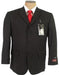 John Paul Black Pinstripe Super 120'S Wool Premier Quality Italian Fabric Design Available In 2 Or 3 Buttons Style Regular Classic Cut