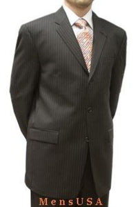 2 or 3 buttons Brown Stripe ~ Pinstripe %100 Percent Soft New Generation 21 Centurry Niceest Cool Polyster/ Rayon