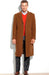 Men's Dress Coat Brown full length Overcoat ~ Long Men's Dress Topcoat -  Winter coat (Cashmere Touch (not cashmere))