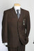 CoCo Brown Real Super 150's Wool premier quality italian fabric Design Three Buttons Style suit