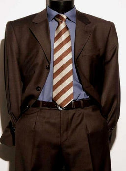 Chocolate Brown Italian Super 150's Wool premier quality italian fabric Design Men's Three buttons Suit