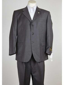 Men's  Three Button Classic Fit  Charcoal Suit
