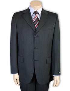 Men'S Darkest Charcoal Gray 100% Pure Feel Rayon Viscose (SUPER 120) Available In 2 Buttons Style Regular Classic Cut