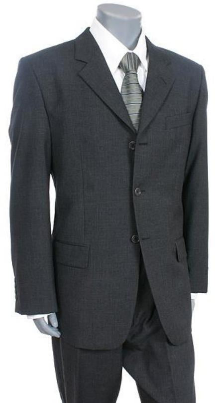 Men's Charcoal Gray 2 Button Suit main image 1