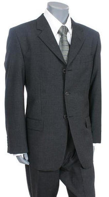 Charcoal Gray Premier Quality 3Three Buttons Style Suit For Mens