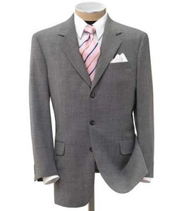 Super 150 Light Gray Men'S Premier Quality Three Buttons Style Italian Fabric Dress Suit