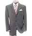 Super 150 Light Gray Men'S Premier Quality Three Buttons Style Italian Fabric Dress Suit