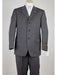Three Button Men's Grey Suit