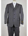 Three Button Men's Grey Suit