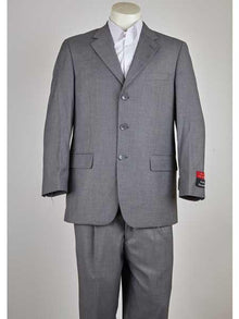 Men's Three Button Grey Classic Fit Suit