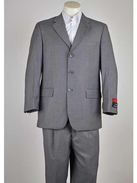 Men's Three Button Grey Classic Fit Suit