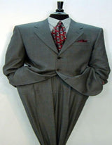 Luxurious Charcoal Grey Side Vented Premier quality italian fabric Design Men's 3-Button Super 150s Solid - 100% Percent Wool Fabric Suit - Worsted Wool Business Suit