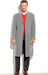 Men's Dress Coat Light Gray 3 Button full length Overcoat ~ Long Men's Dress Topcoat -  Winter coat (Cashmere Touch (not cashmere))