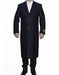 Men's Dress Coat Full Length Wool Dress Top Coat / Overcoat in Navy Blue Authentic Reg:$700 Designer now on Sale