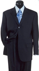 Navy Blue Suit For Men Double Vent Super 140'S Premier Quality Italian Fabric Design