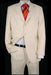 Men's Ivory/Off White 2 Or 3 Button Suits For Men Light Weight Pleated Pants