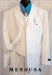 Soft Notch Collar Touch Three Piece Suit - All White Suit