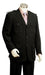 Men's High Fashion 3 Button Black Safari Military Style Zoot Suit