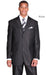 Black Ticket Pocket Three Button Peak Lapel Suit For Men's