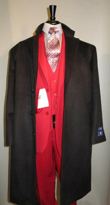 Men's Dress Coat 3 Button Long Wool Blend Black color full length overcoat  Winter Men's Topcoat Sale