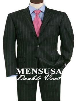 Double Vent Black Smoth Pinstripe 3 Buttons Men's Dress Business Premier Quality Italian Fabric Cheap Priced Business Suits Clearance Sale Super 140'S Wool