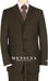 Double Vent Dark Brown Three ~ 3 Buttons Men's Dress Business Suits