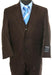 Boy's 3 piece 2 Button Suit Brown