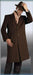 Men'S Dress Coat Chocolate Brown Long Men'S Dress Topcoat - Winter Coat ~ Men'S Overcoat 45 Inch 3 Button Style