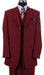 Men's Burgundy ~ Wine ~ Maroon Peak Lapel Vested Pocket  Milano Suits