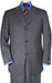 Men'S 3 Buttons Vested 3 ~ Three Piece Suit Super 150'S Poly~Rayon Solid Charcoal Gray Suits - Color: Dark Grey Suit